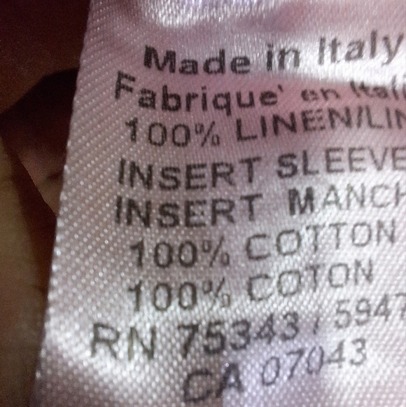 A Terzo Millennio linen Red Off-Shoulder Dress in a size small. - Picture 4 of 11